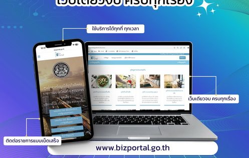 เริ่มต้นธุรกิจที่ใช้ Biz Portal เว็บเดียวจบ ครบทุกเรื่อง ใช้บริการได้ทุกที่ ทุกเวลา