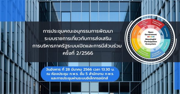 สำนักงาน ก.พ.ร. จัดการประชุมหารือร่วมกันเพื่อพัฒนางานบริการสำหรับให้บริการในพอร์ทัลกลางเพื่อประชาชน (Citizen Portal)